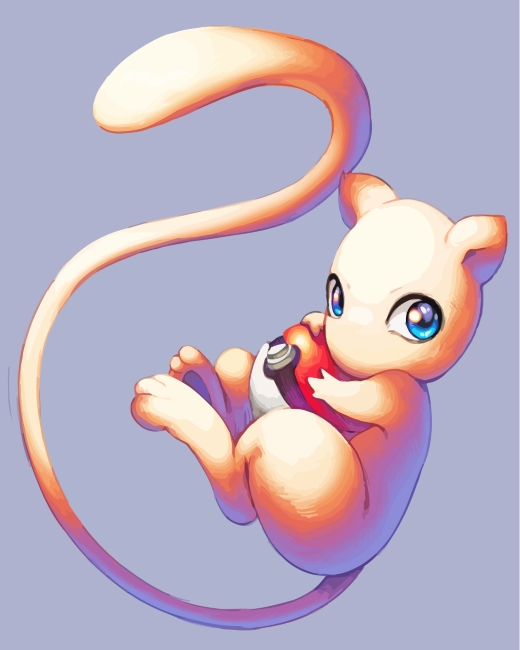 Mew Pokemon Paint By Numbers