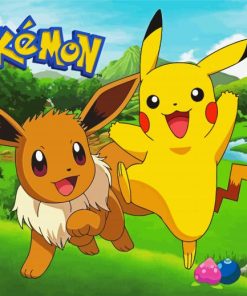 Pikatchu And Eevee Paint By Numbers