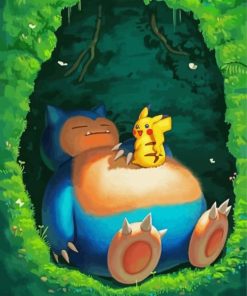 Snorlax Pokemon Paint By Numbers