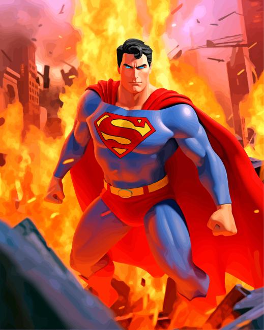 Superman Hero Paint By Numbers