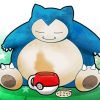 Cute Snorlax Pokemon Paint By Numbers