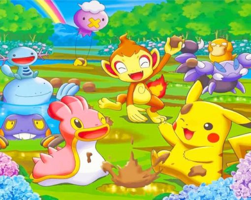 Pokemon Anime Characters Paint By Numbers