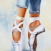 White Ballet Shoes Paint By Numbers