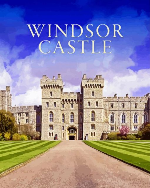 Windsor Castle Poster Paint By Numbers art