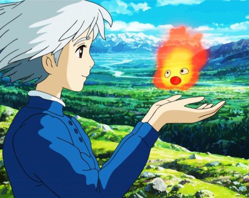 Calcifer And Sophie Paint By Numbers