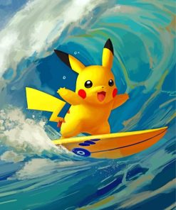 Pikachu Surfing Paint By Number