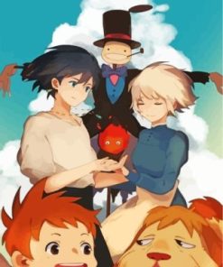 Howls Moving Castle Paint By Numbers
