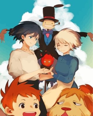 Howls Moving Castle Paint By Numbers