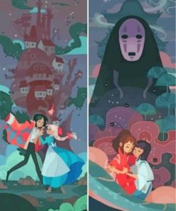 Spirited Away Howls Moving Castle Paint By Numbers