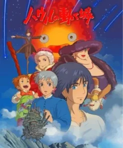 Howls Moving Castle Characters Paint By Numbers