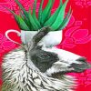 Alpaca And Plant Paint By Number