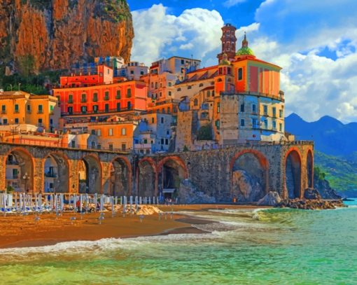Sunny Amalfi Coast Paint By Number