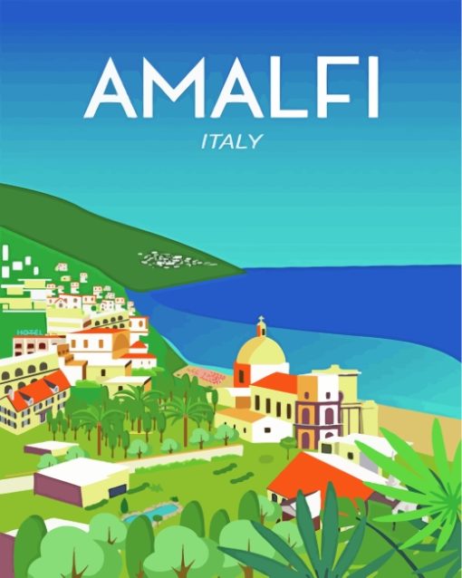 Italy Amalfi Poster Paint By Number