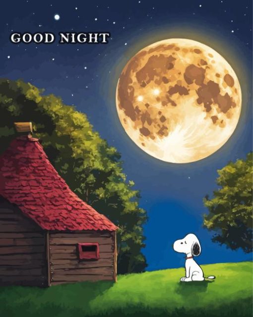 Good Night Snoopy Paint By Number