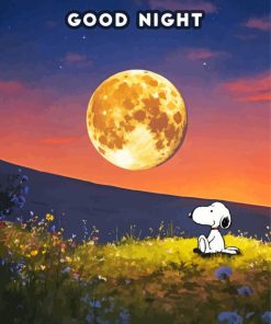 Good Night Snoopy Art Paint By Number