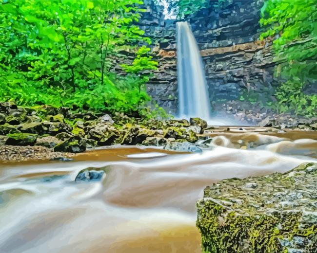 Aesthetic Hardraw Force Waterfall Paint By Number