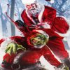 Santa Fighting The Grinch Paint By Numbers