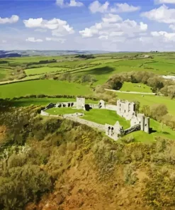 Llansteffan Castle Landscape Paint By Number