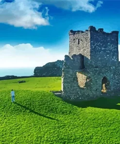 Llansteffan Castle Paint By Number