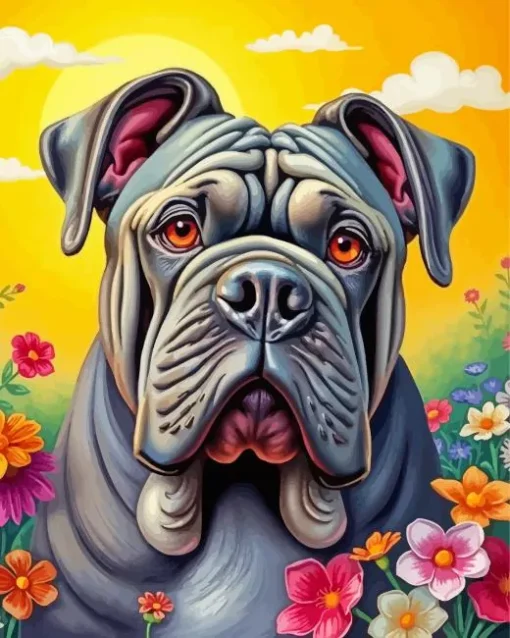 Neapolitan Mastiff Dog Paint By Numbers
