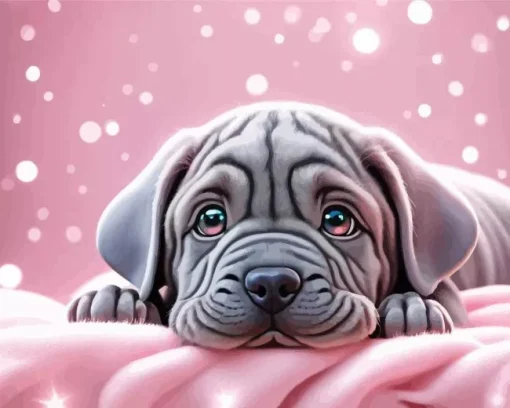 Cute Neapolitan Mastiff Paint By Number
