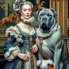 Noble Lady And Neapolitan Mastiff Paint By Number