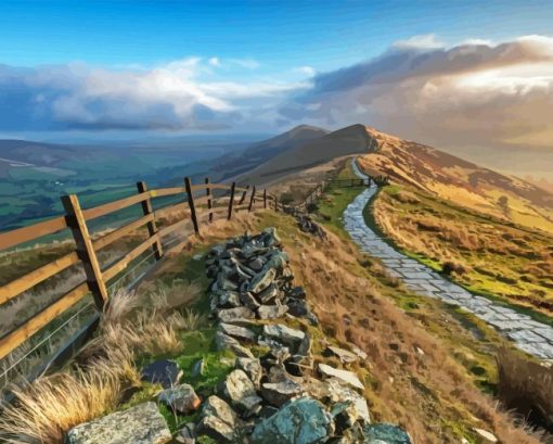 The Peak District Landscape Paint By Numbers