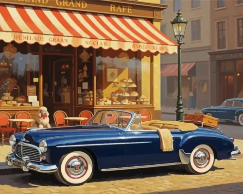 Blue Car Paint By Numbers