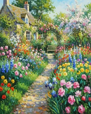 Floral Garden Paint By Numbers