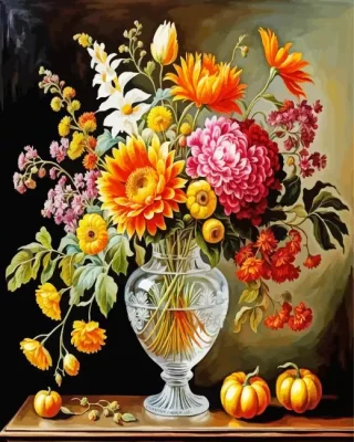 Flowers Vase Paint By Numbers 