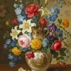 Mouse And Flowers Paint By Numbers