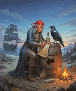 Pirate Lady Paint By Numbers
