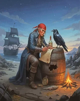 Pirate Lady Paint By Numbers 